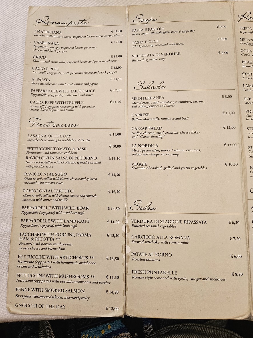 Taverna Lino menu 2