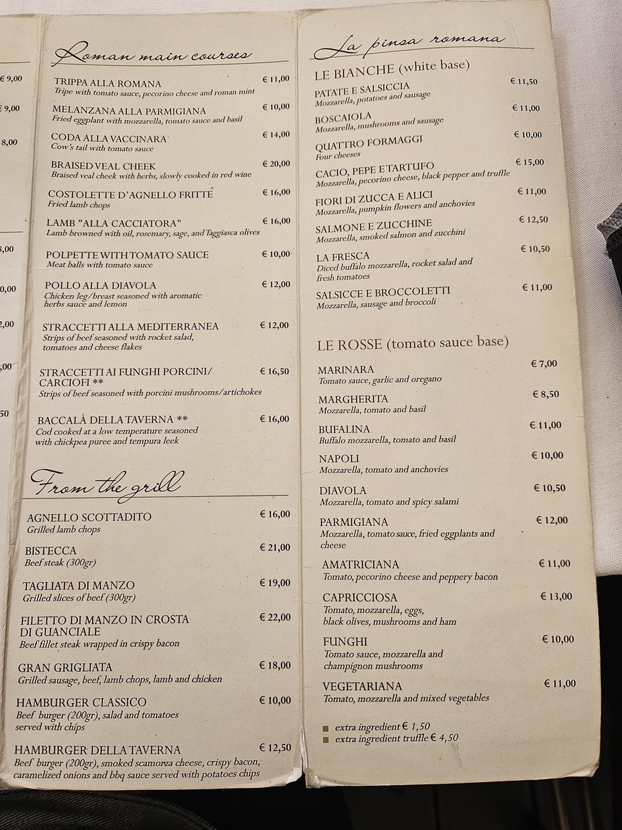 Taverna Lino menu 3