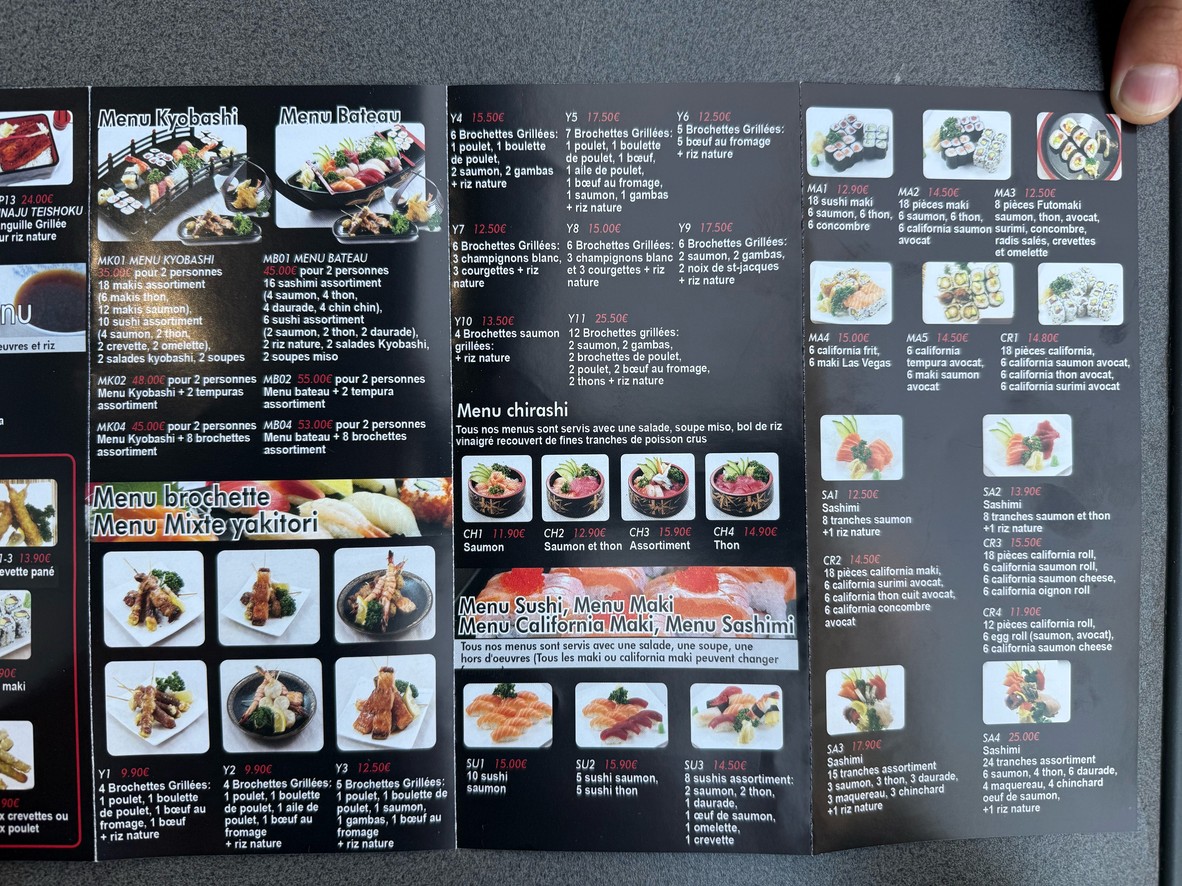 Kyobashi menu 2