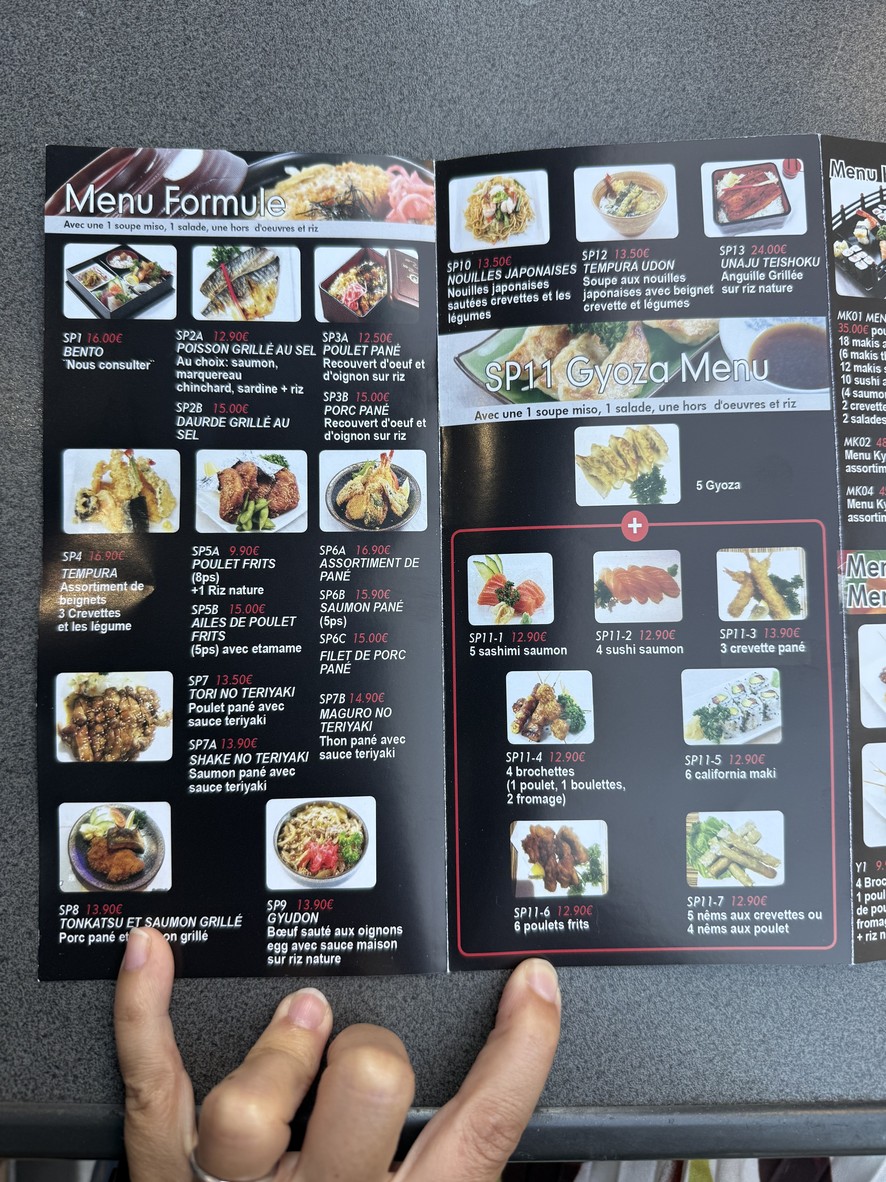 Kyobashi menu 3
