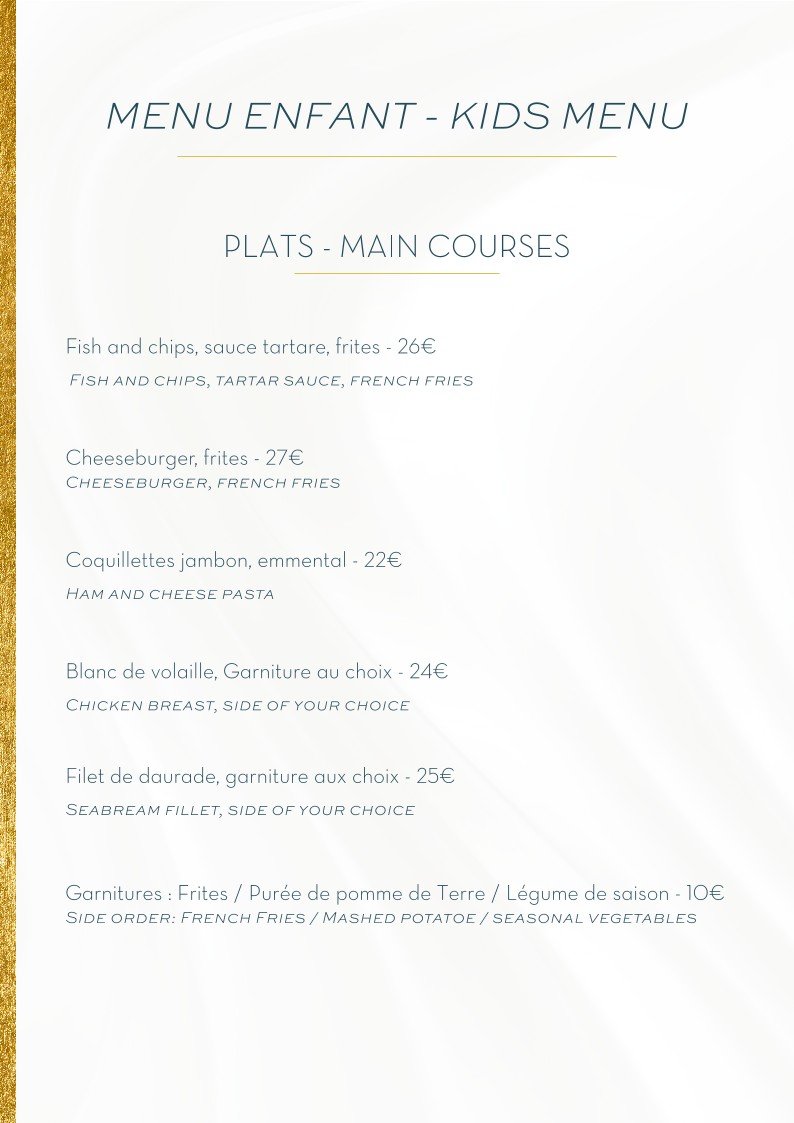Le Restaurant du Collectionneur menu 3