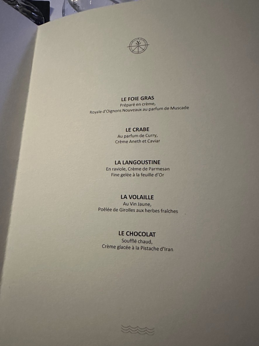 Restaurant Don Juan II - Yachts de Paris menu 1
