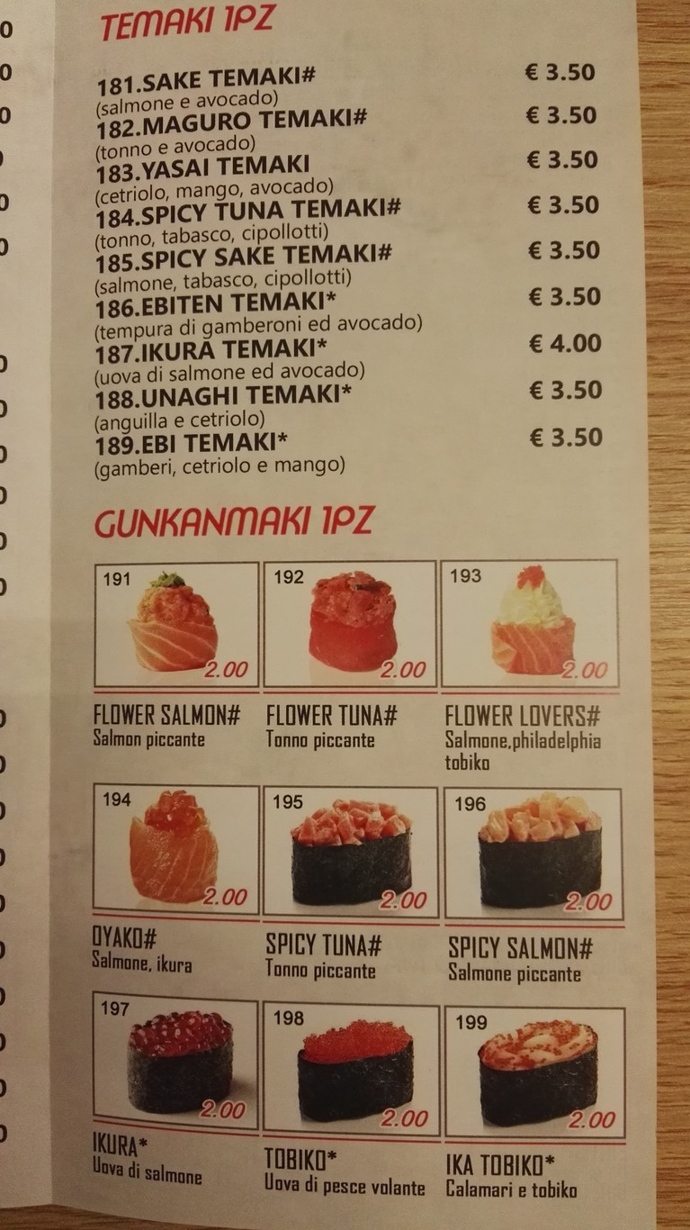 Jinjá Parioli Ristorante Giapponese menu 4