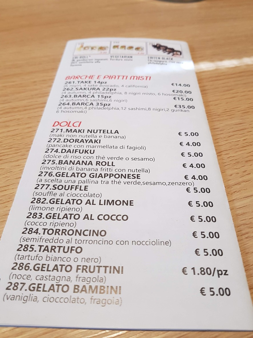 Jinjá Parioli Ristorante Giapponese menu 7