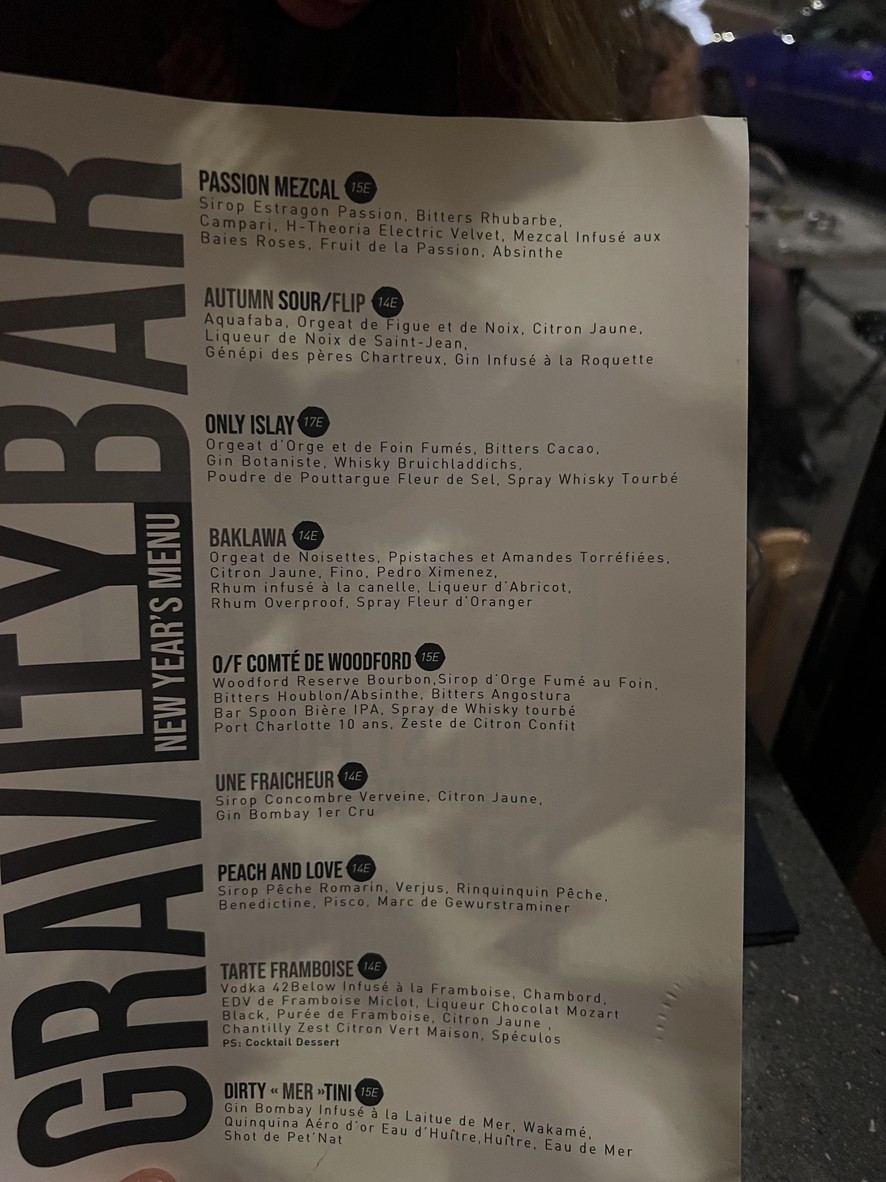 Gravity Bar menu 2