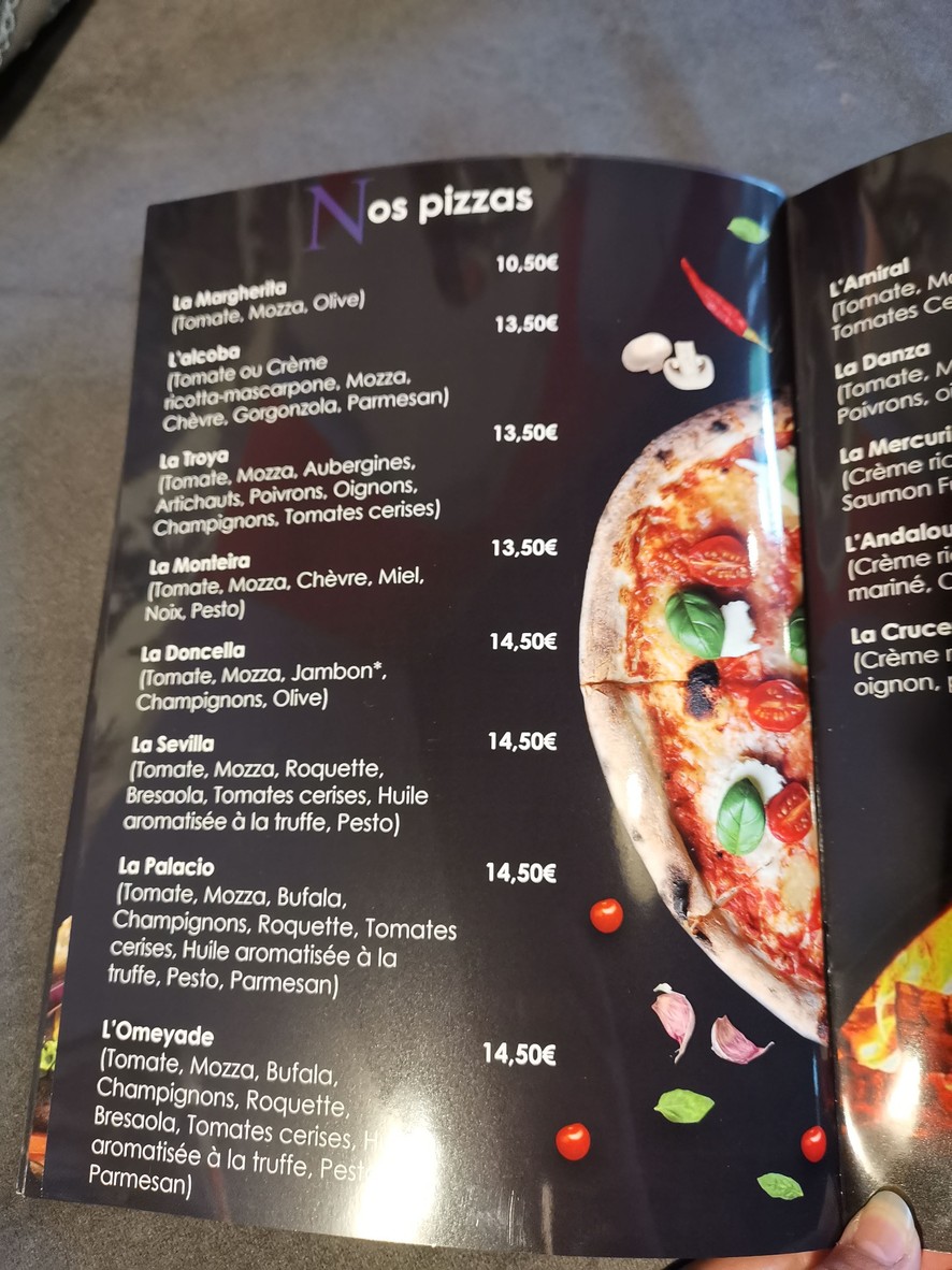 Alcazar menu 5
