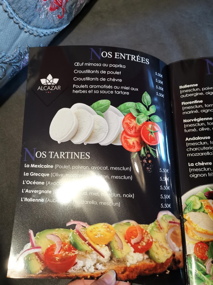 Alcazar menu 8