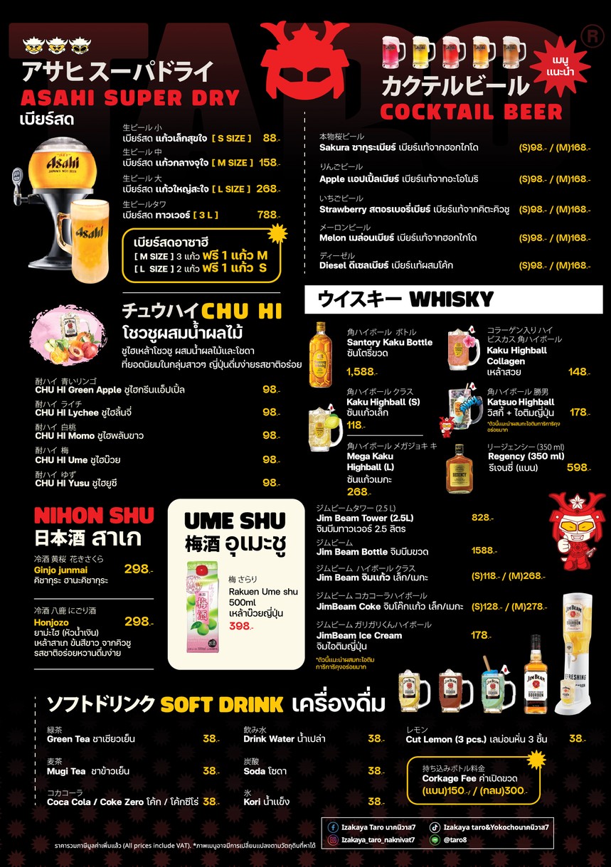 Izakaya Taro menu 10