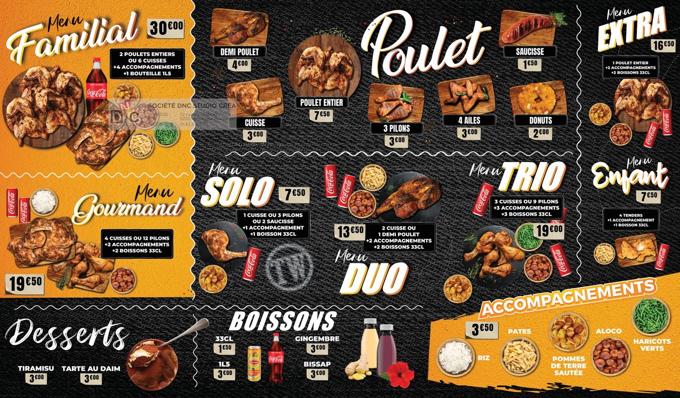 Walt Burger menu 1