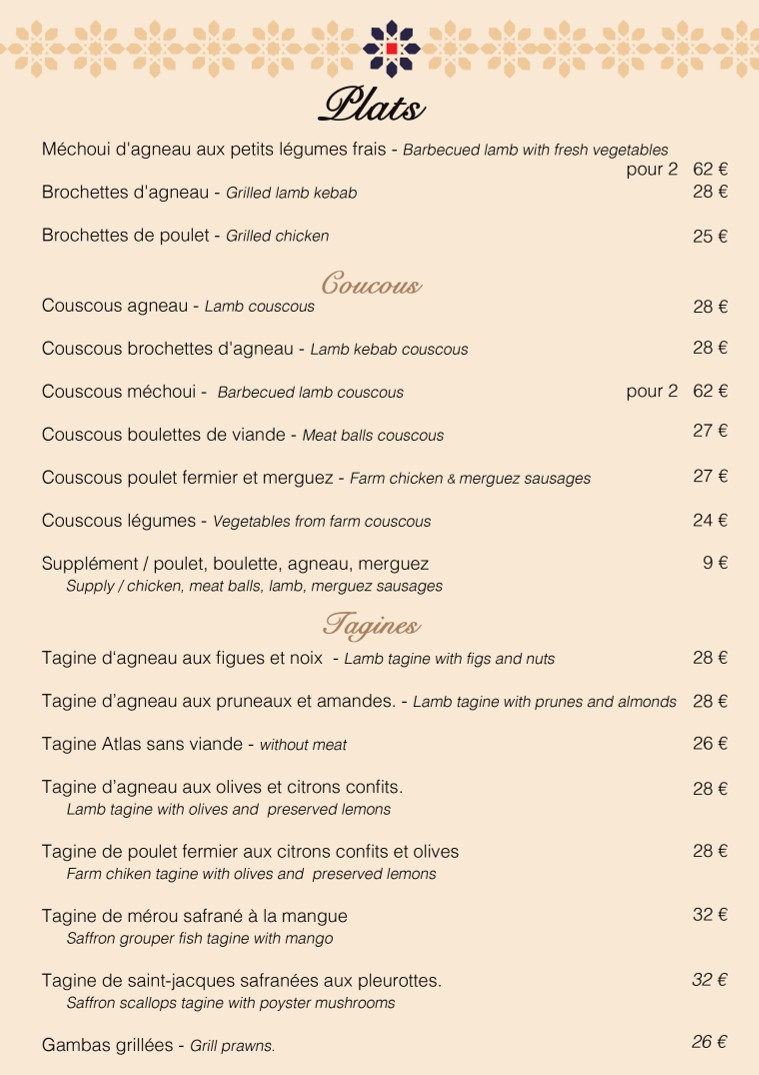 L’Atlas menu 2