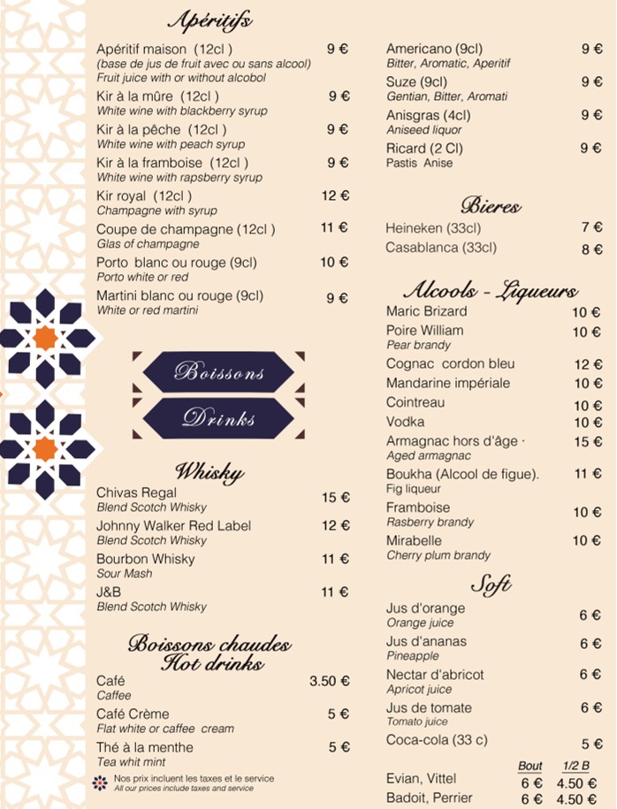 L’Atlas menu 3