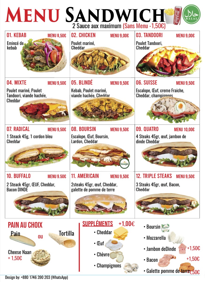 Palais De Bondy menu 3