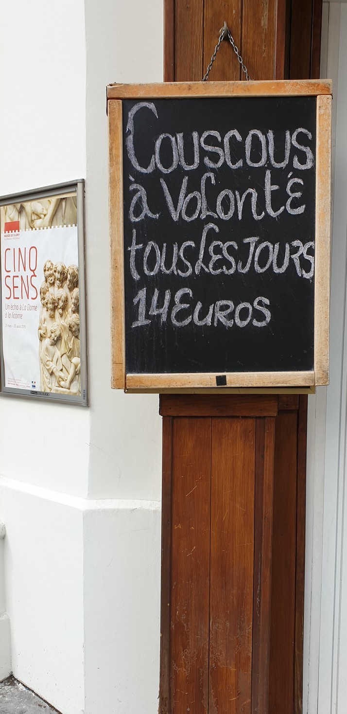 Le Pere Tranquille menu 1