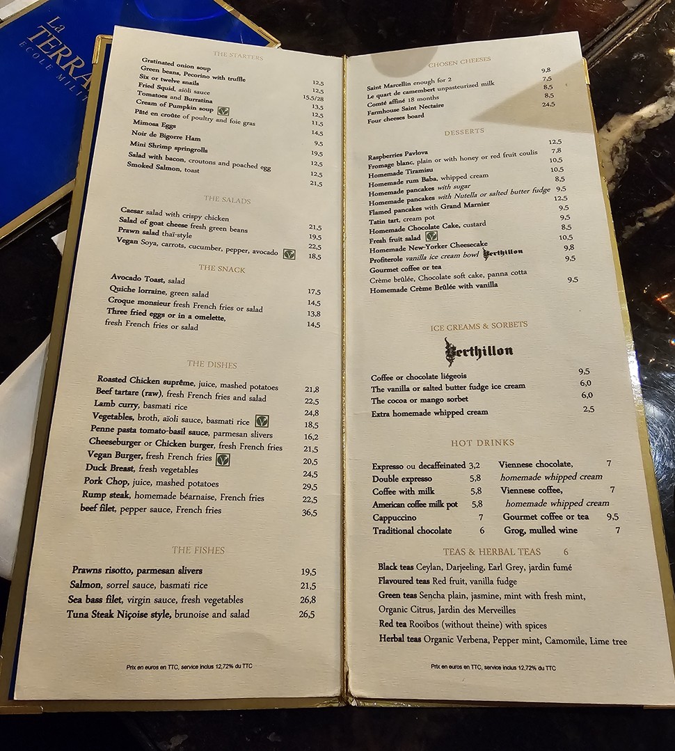 La Terrasse du 7 menu 1