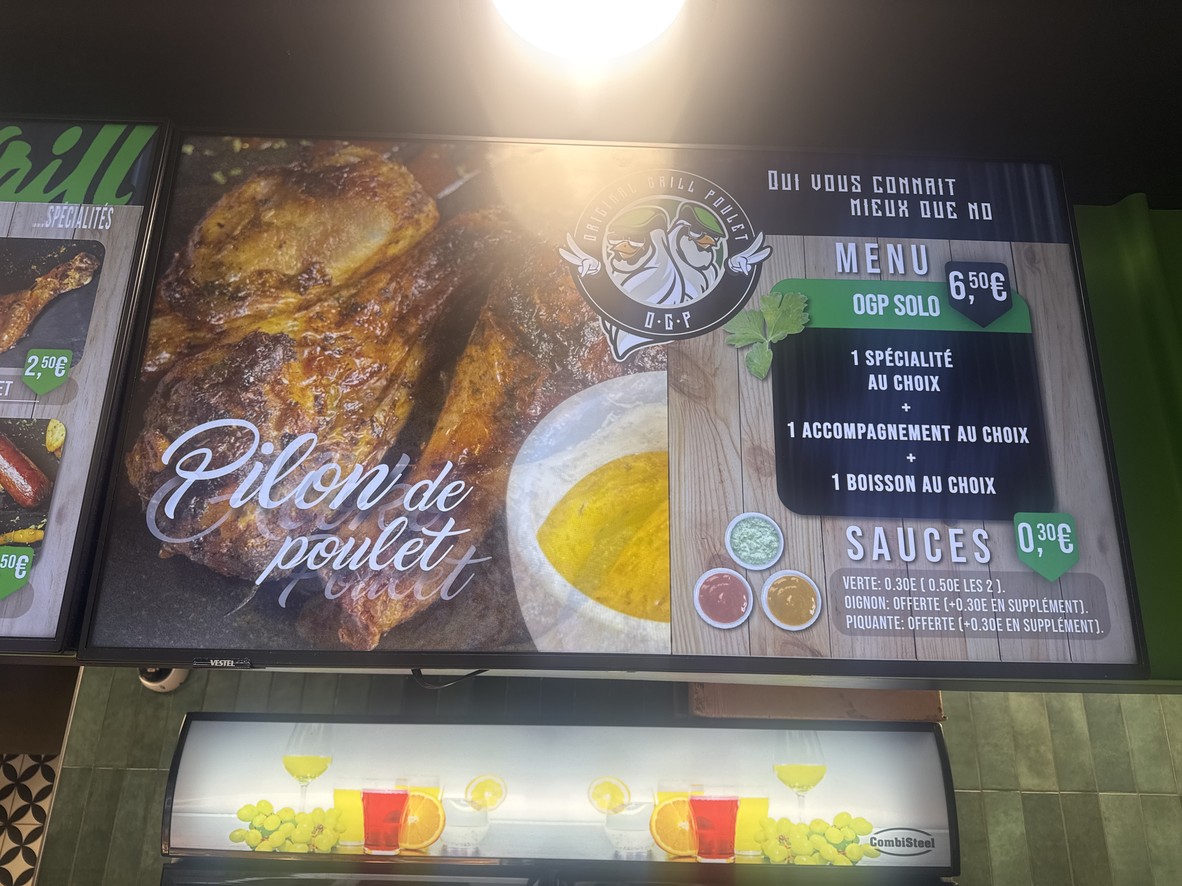 Original Grill Poulet courbevoie menu 1