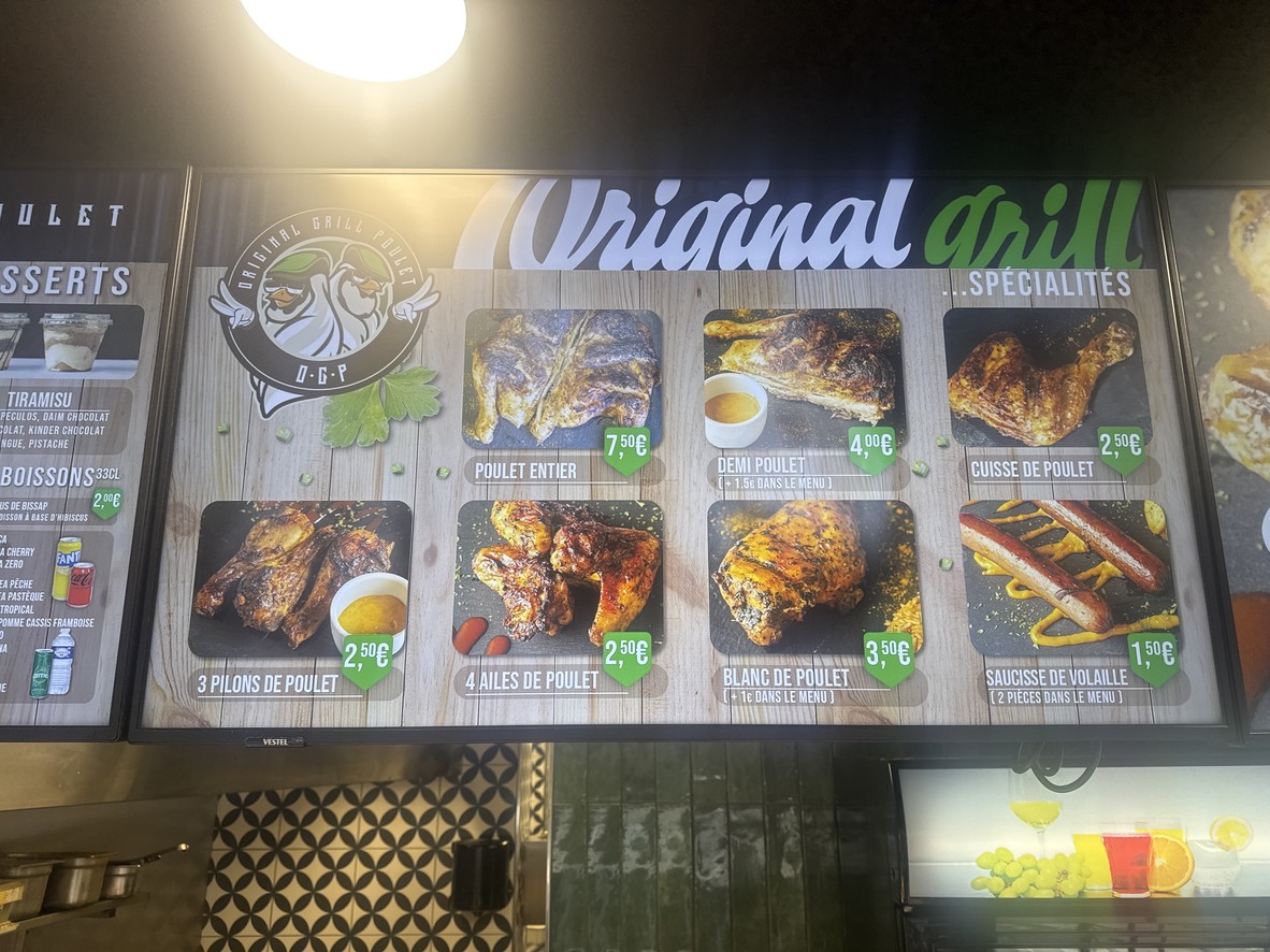 Original Grill Poulet courbevoie menu 2