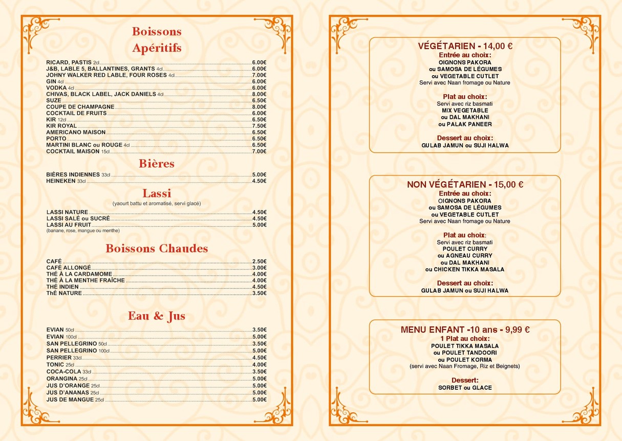 Maharani Indian cuisine menu 5