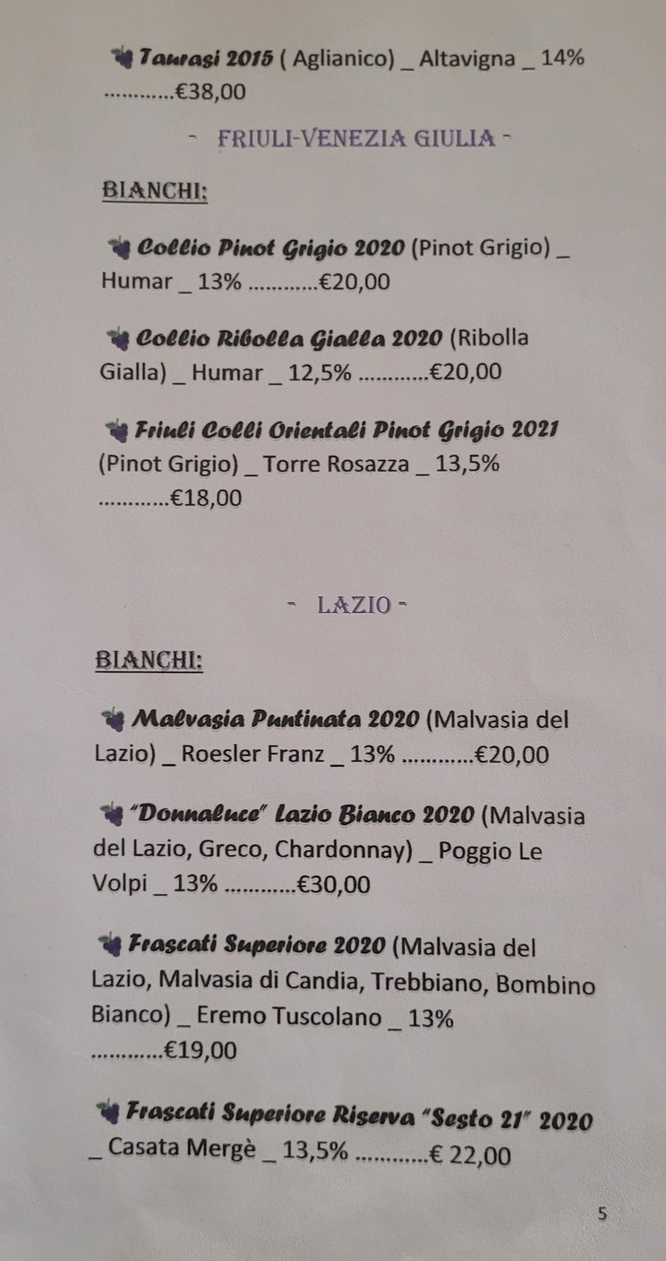Da Carlone menu 3
