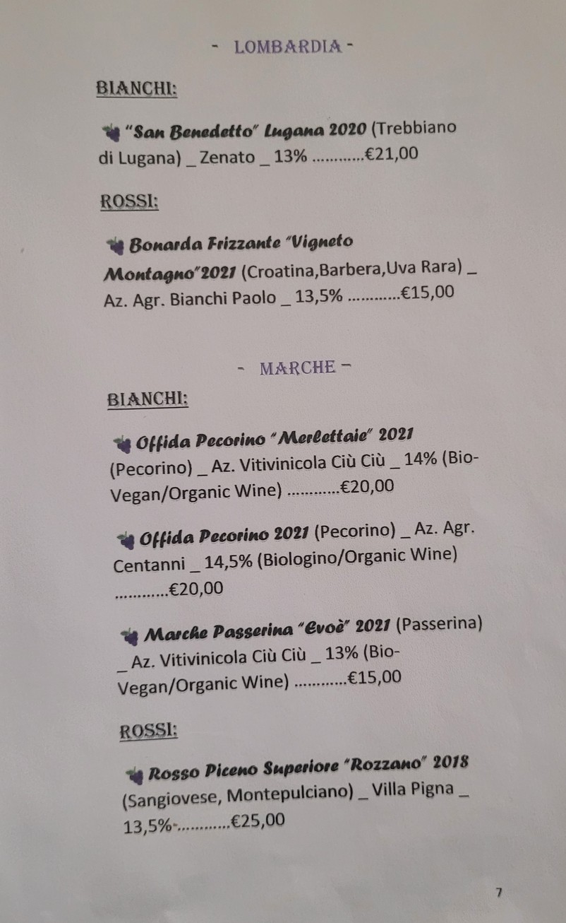 Da Carlone menu 5