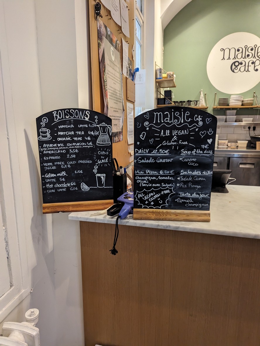 Maisie Café. menu 1