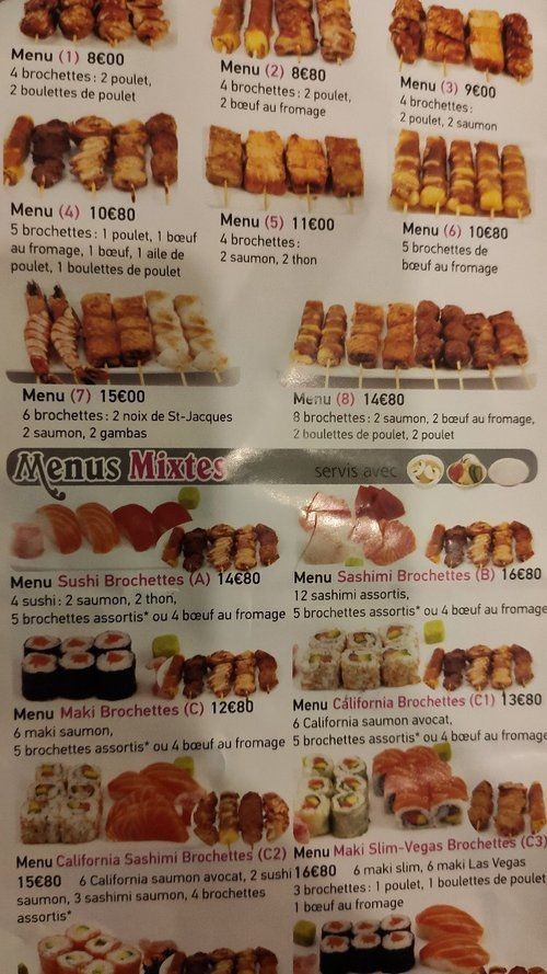 Sushi Lydoko menu 3