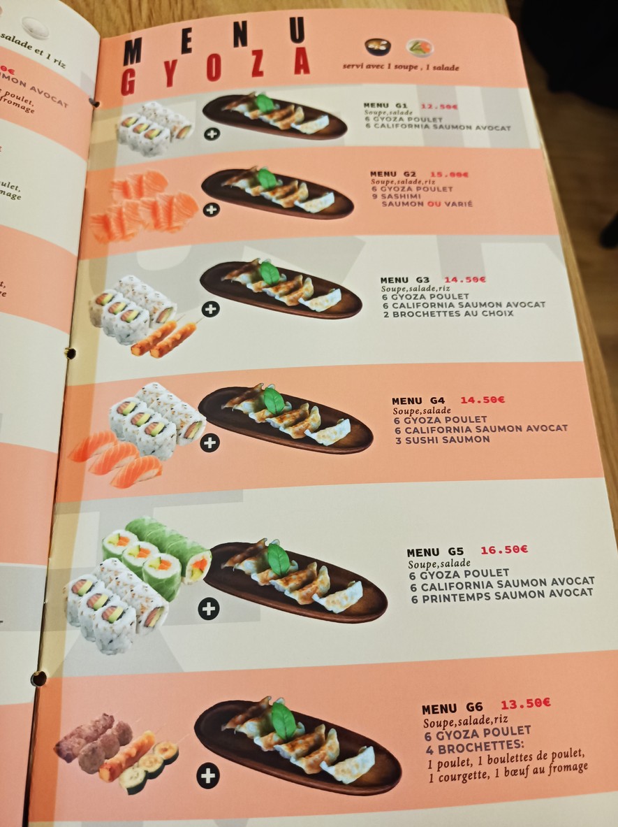 Umami RESTAURANT JAPONAIS menu 2