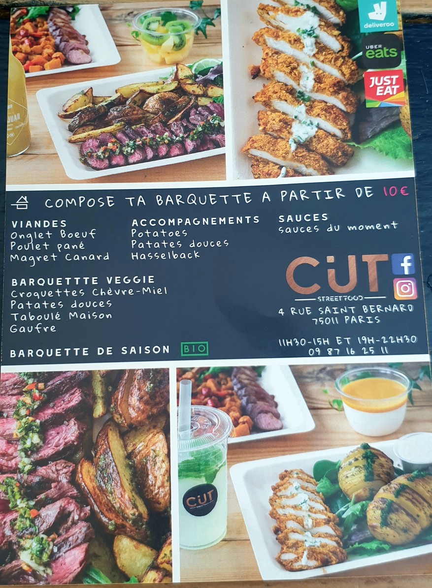 CUT Streetfood | A Emporter menu 1