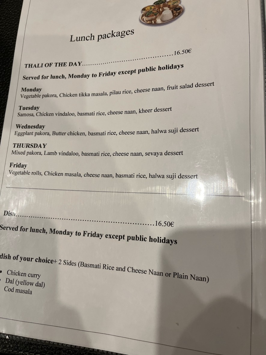 Restaurante Résunga menu 1