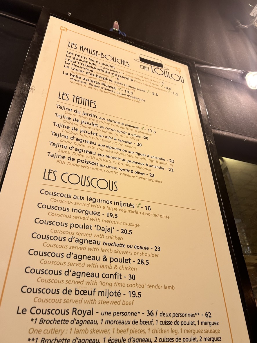 Chez Loulou menu 2