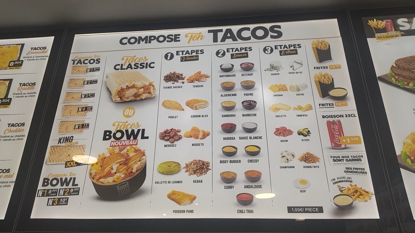 Takos King - Drancy menu 3