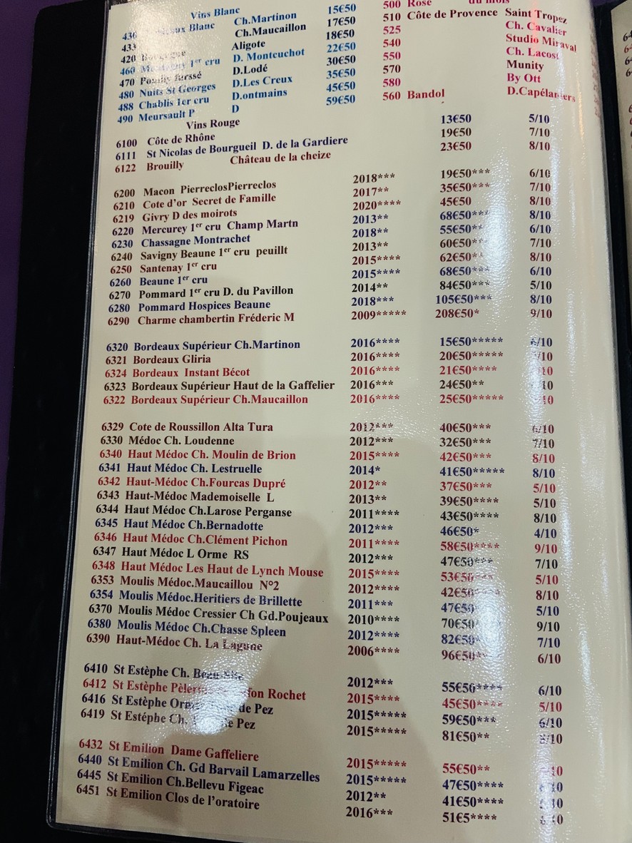 Boieldieu de Chine menu 4