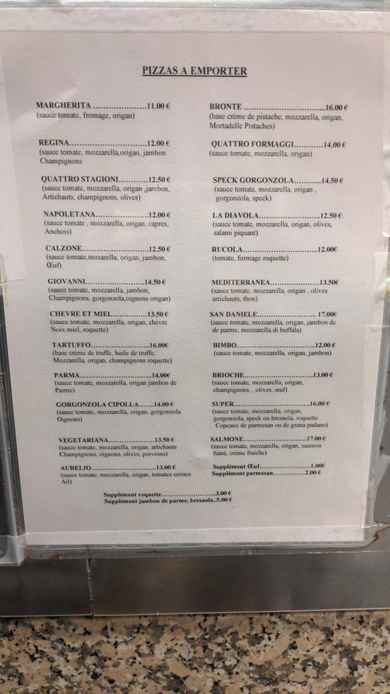 Pizzeria La Matta menu 2
