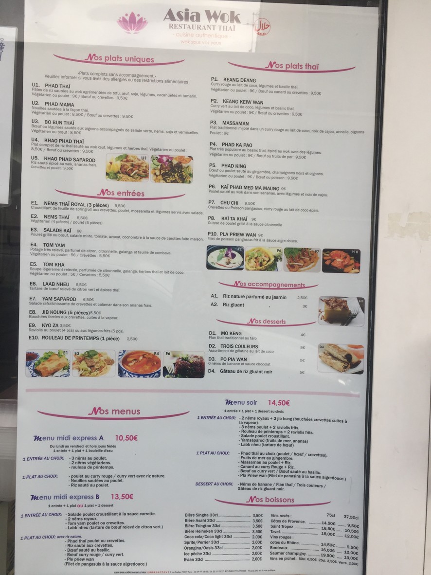 Asia wok menu 1