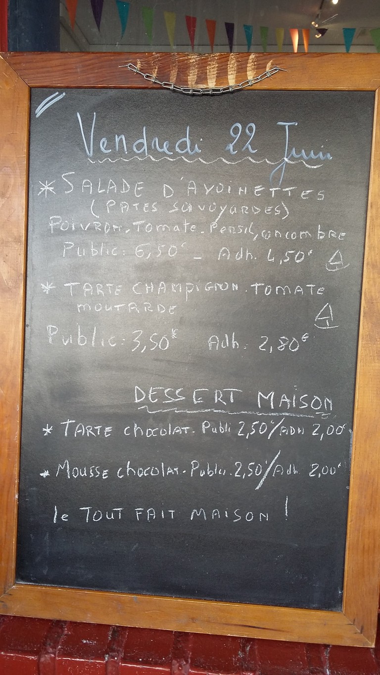 Le Schmilblick, café culturel et solidaire de Montrouge menu 1