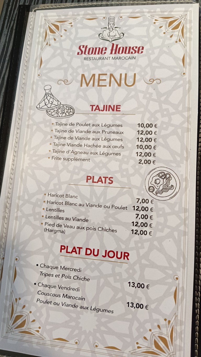 Stone House menu 2