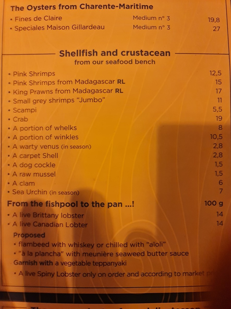 La Mascotte Montmartre menu 2