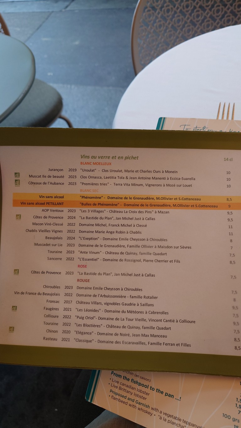 La Mascotte Montmartre menu 3