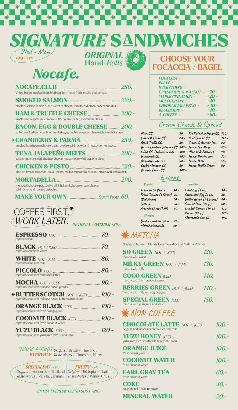 Nocafe.justcoffeeandbreakfast menu 2