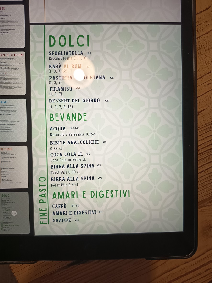 Golfo di Napoli menu 5