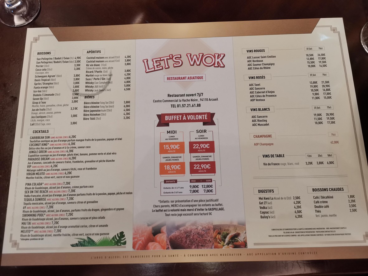 Let’s Wok menu 1