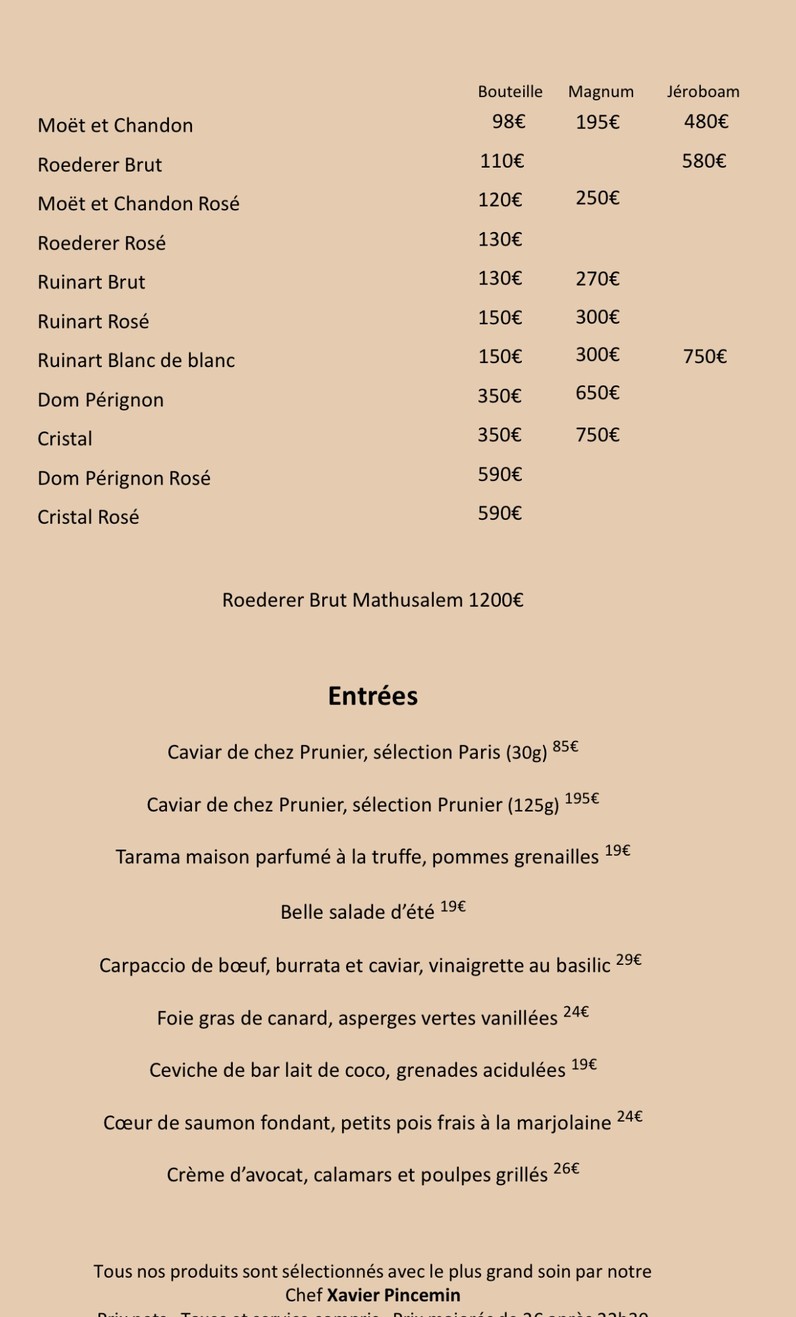 Le Speakeasy Paris, Restaurante y Club Festivo, Discoteca Nocturna, Local Nocturno, Piano Club y Música en Vivo menu 6