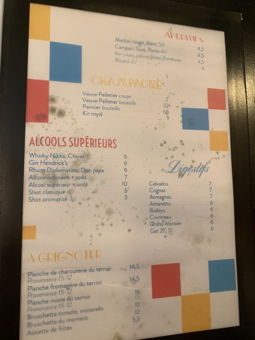 Restaurante l'Artiste menu 5