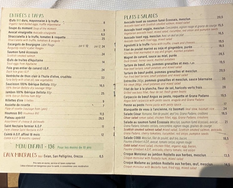 Les Ambassades menu 1