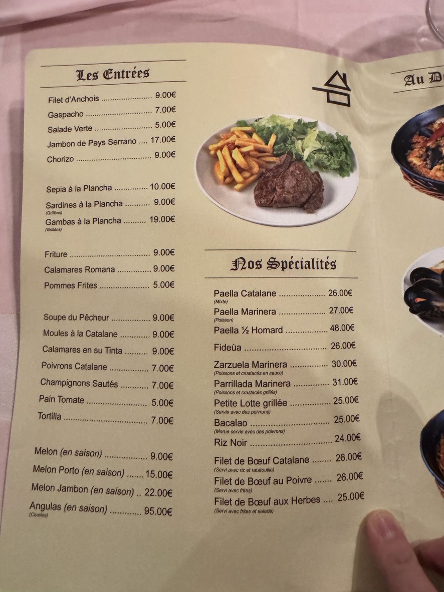 Au Derrick Catalan menu 1