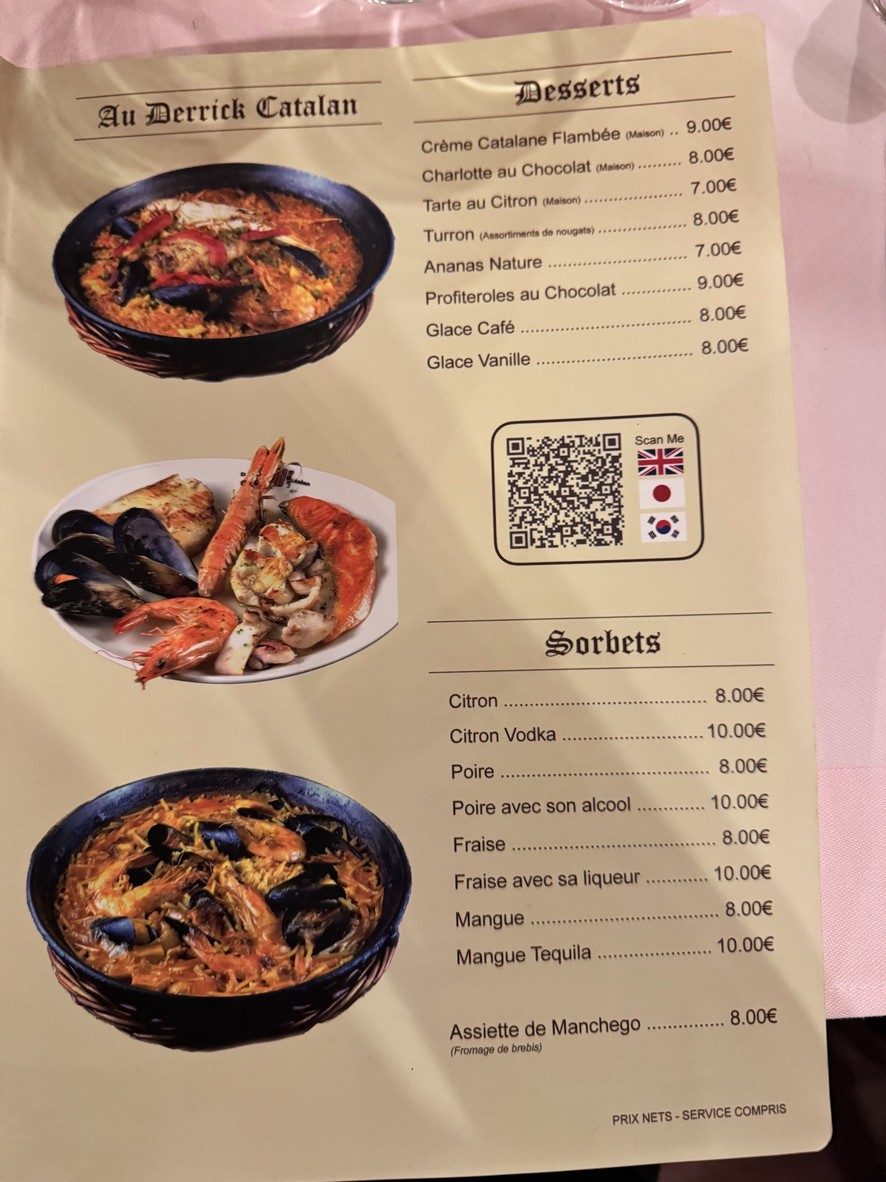 Au Derrick Catalan menu 2