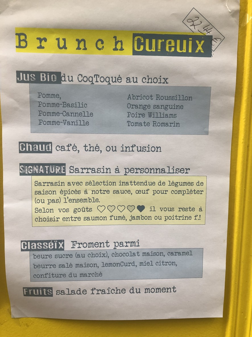 Crêperie Armorix menu 1