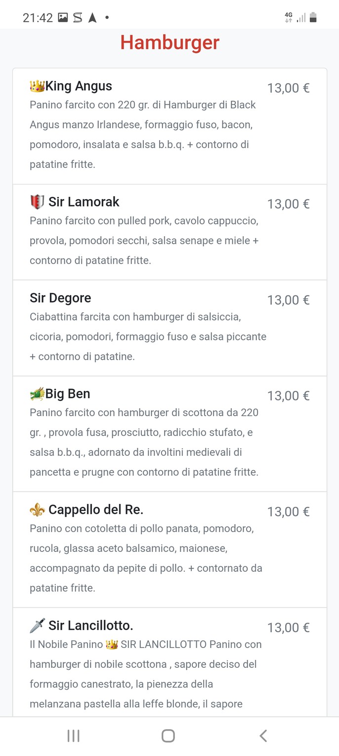 Avalon Risto Pub menu 4
