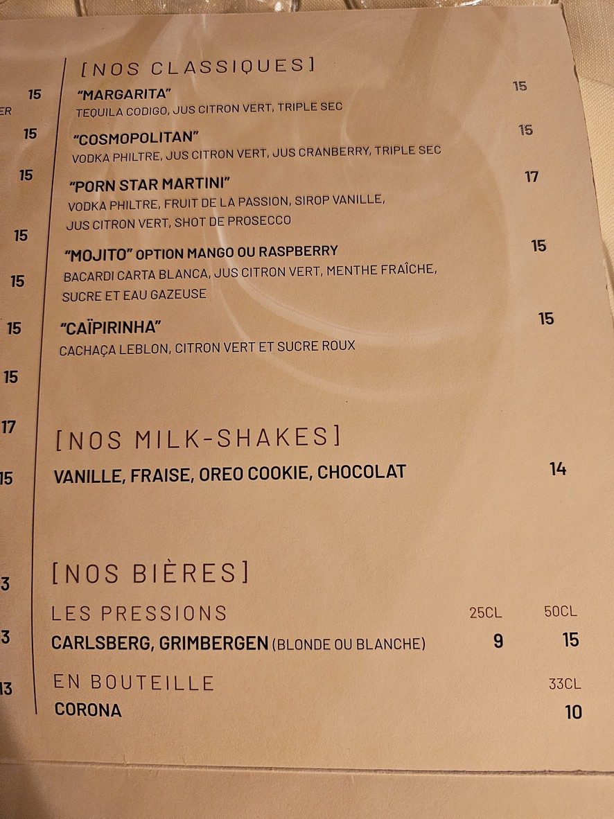 Le Murat menu 5