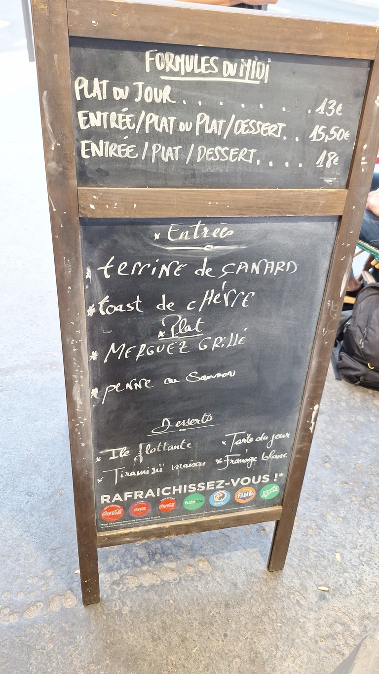 Bistrot Au Poinçonneur menu 1