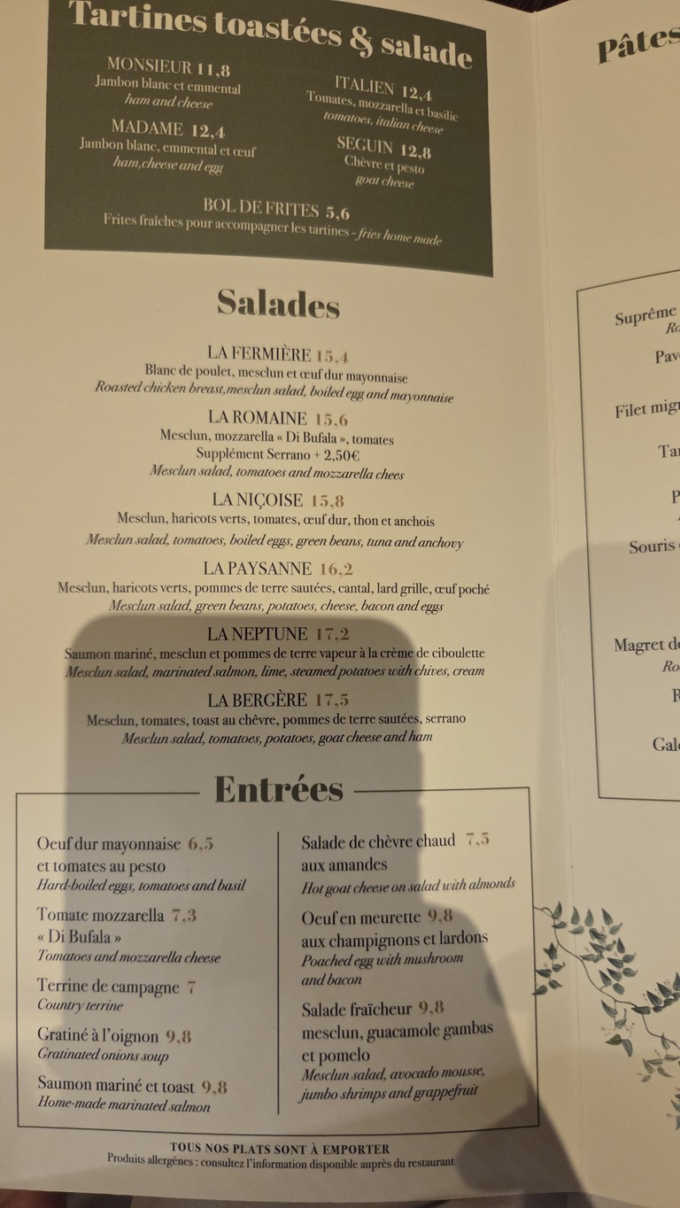 L'Amazonial menu 2